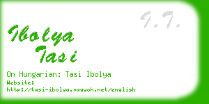 ibolya tasi business card